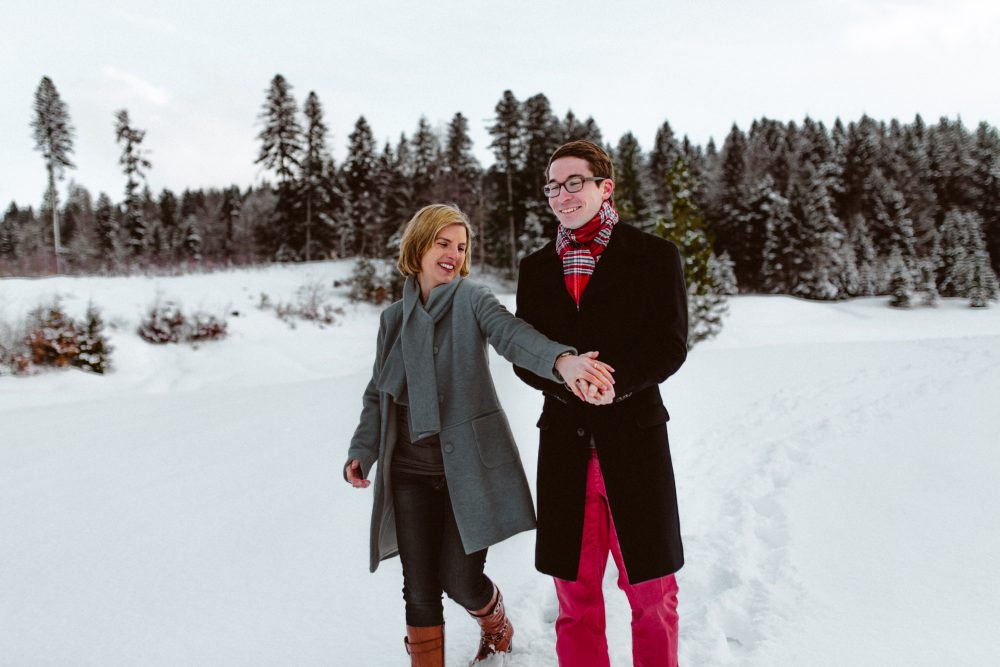 Babybauchshooting im winterlichen Allgäu