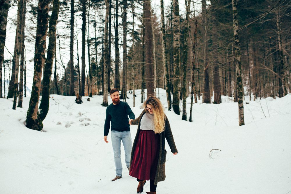 Babybauchshooting mit Schneeweitblick