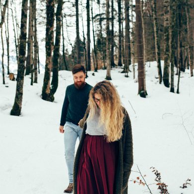 Babybauchshooting mit Schneeweitblick