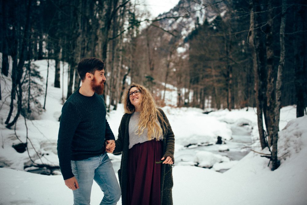 Babybauchshooting mit Schneeweitblick