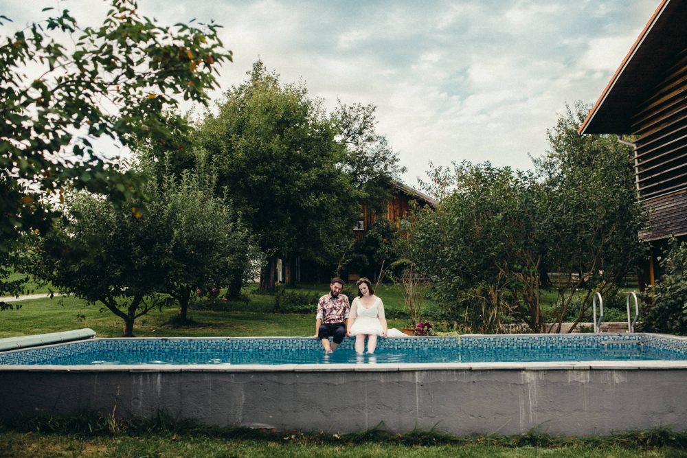 1001 Origami Kraniche auf der Scheunenhochzeit AmVieh-Theater / Schwindegg