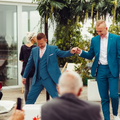Gleichgeschlechtliche Hochzeit im Skyloftstudio München