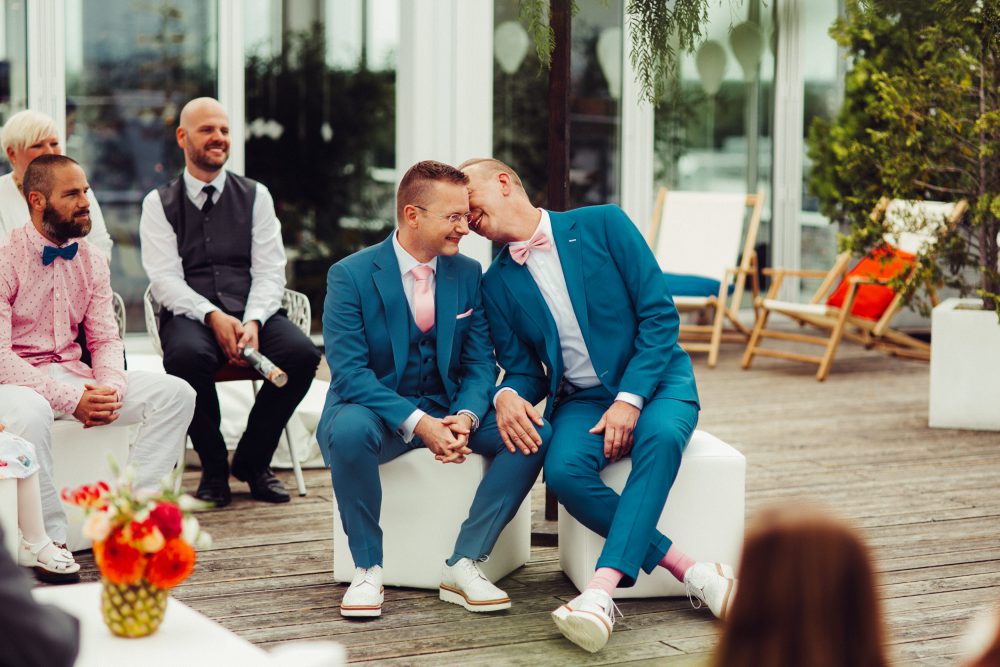 Gleichgeschlechtliche Hochzeit im Skyloftstudio München