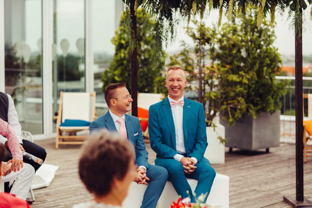 Gleichgeschlechtliche Hochzeit im Skyloftstudio München