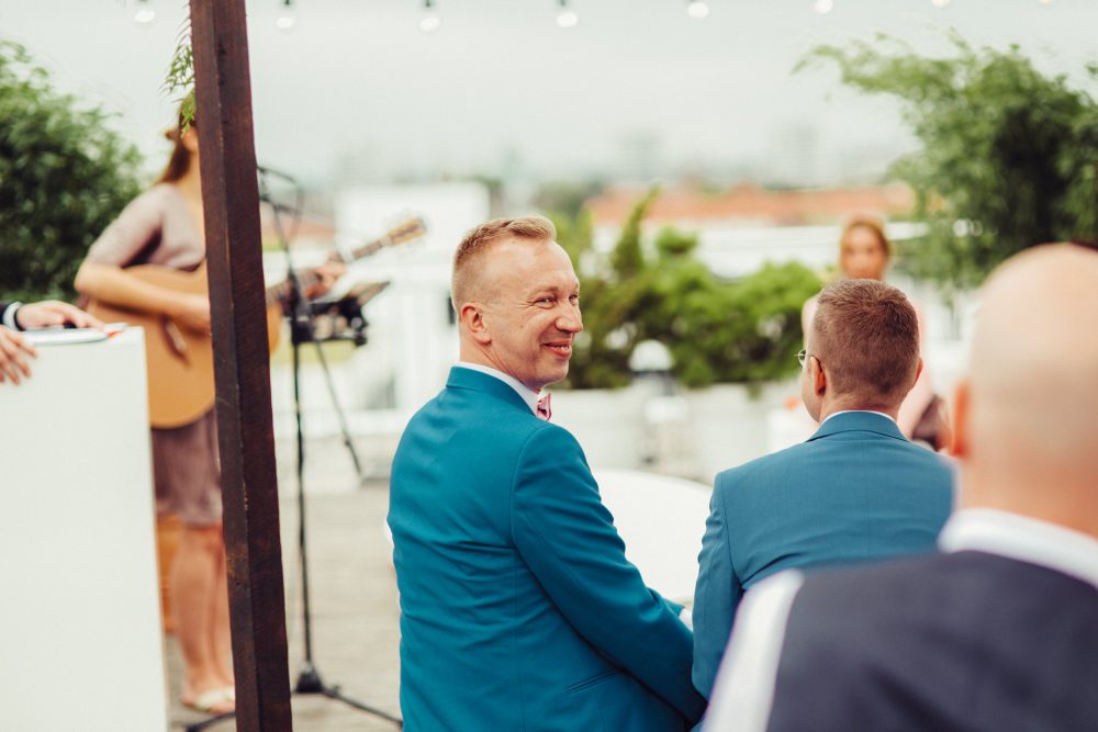 Gleichgeschlechtliche Hochzeit im Skyloftstudio München