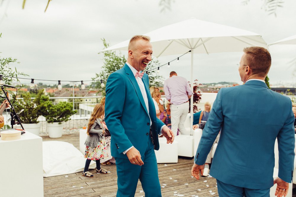 Gleichgeschlechtliche Hochzeit im Skyloftstudio München