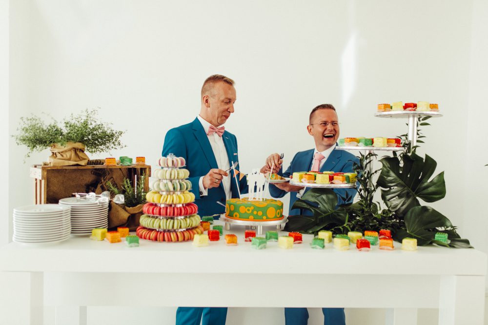Gleichgeschlechtliche Hochzeit im Skyloftstudio München