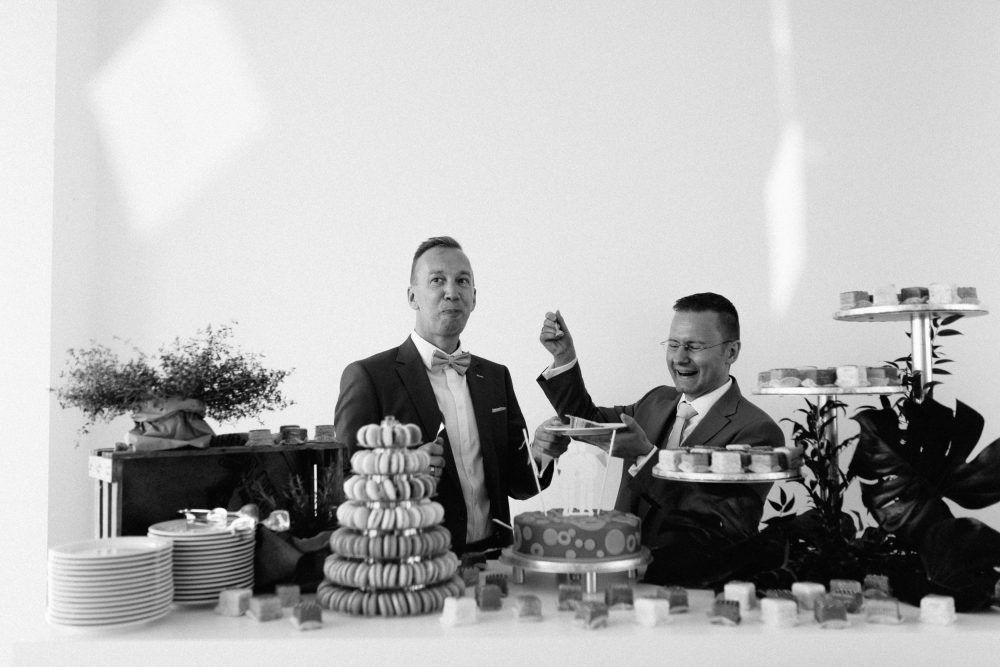 Gleichgeschlechtliche Hochzeit im Skyloftstudio München