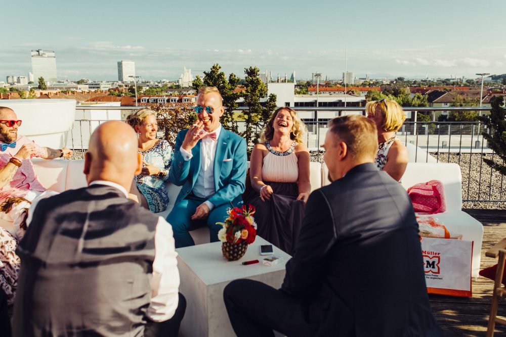 Gleichgeschlechtliche Hochzeit im Skyloftstudio München