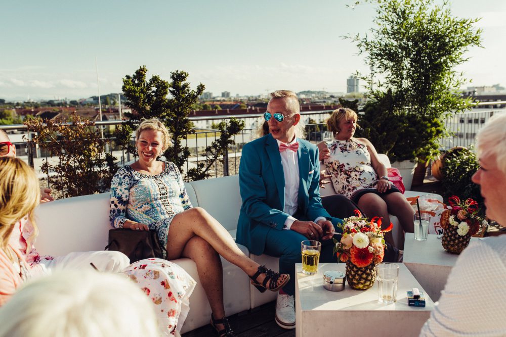 Gleichgeschlechtliche Hochzeit im Skyloftstudio München