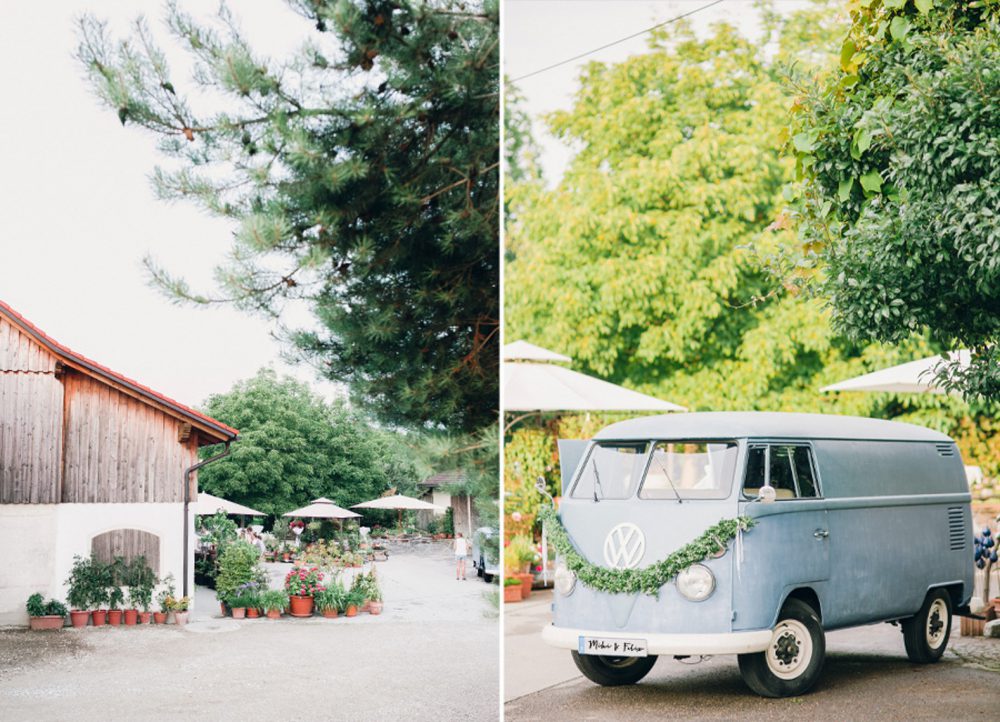 Barfuß Hippie Scheunen-Hochzeit in der alten Tenne bei Moosinning