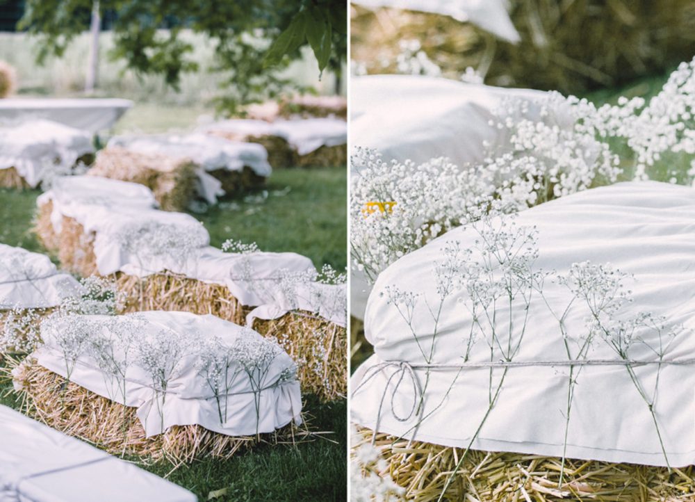 Barfuß Hippie Scheunen-Hochzeit in der alten Tenne bei Moosinning