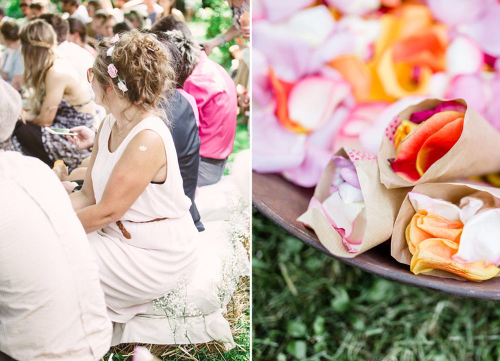 Barfuß Hippie Scheunen-Hochzeit in der alten Tenne bei Moosinning