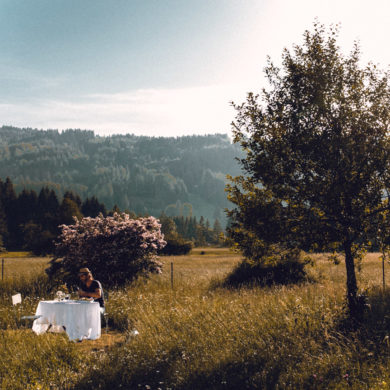 Gartensalat mit Sommertrüffel Piadina