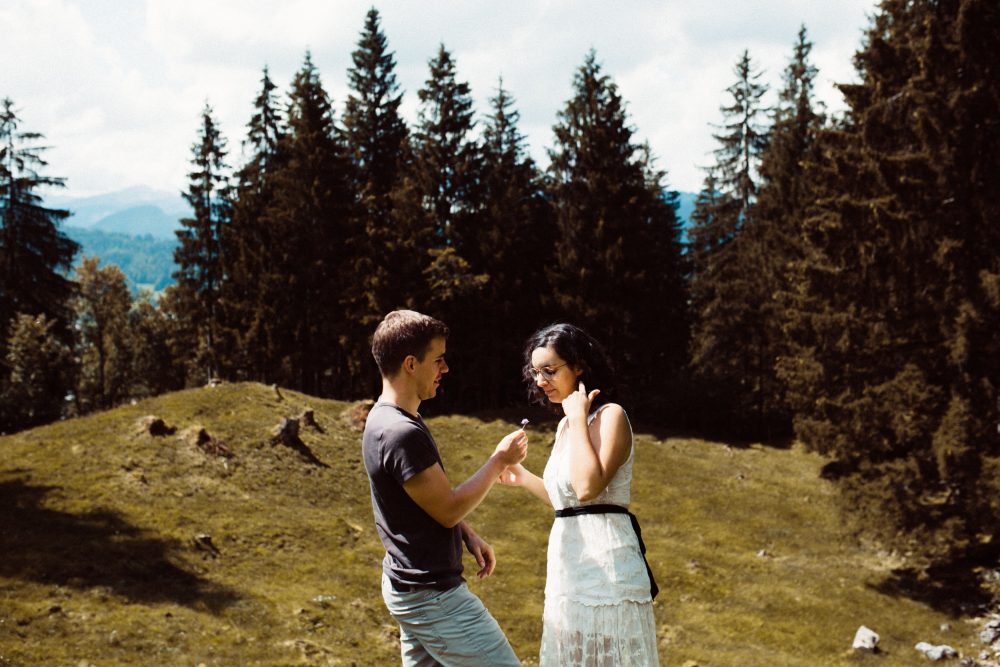 Engagement Shooting zwischen Wasserfällen