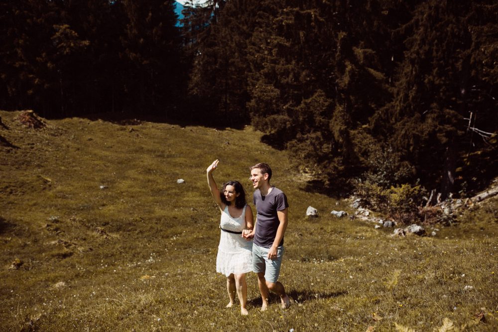 Engagement Shooting zwischen Wasserfällen