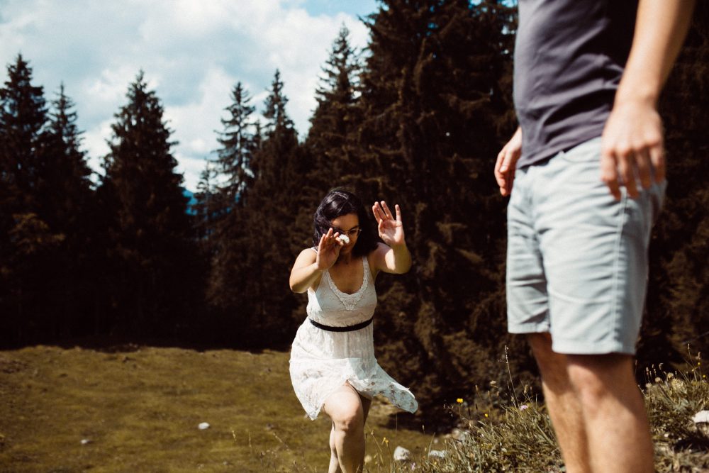 Engagement Shooting zwischen Wasserfällen