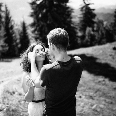 Engagement Shooting zwischen Wasserfällen