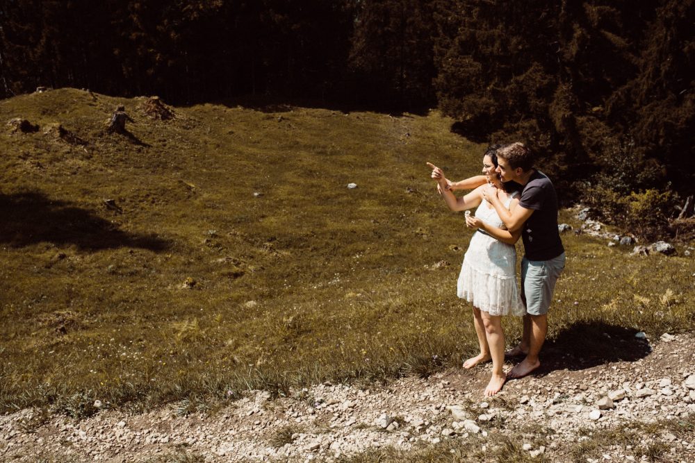 Engagement Shooting zwischen Wasserfällen
