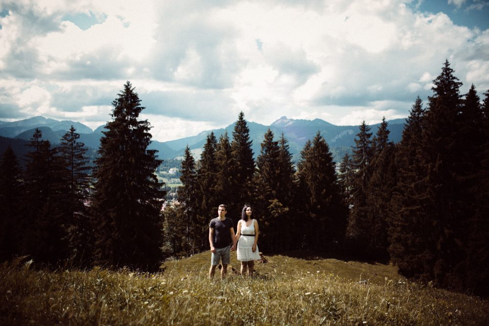Engagement Shooting zwischen Wasserfällen