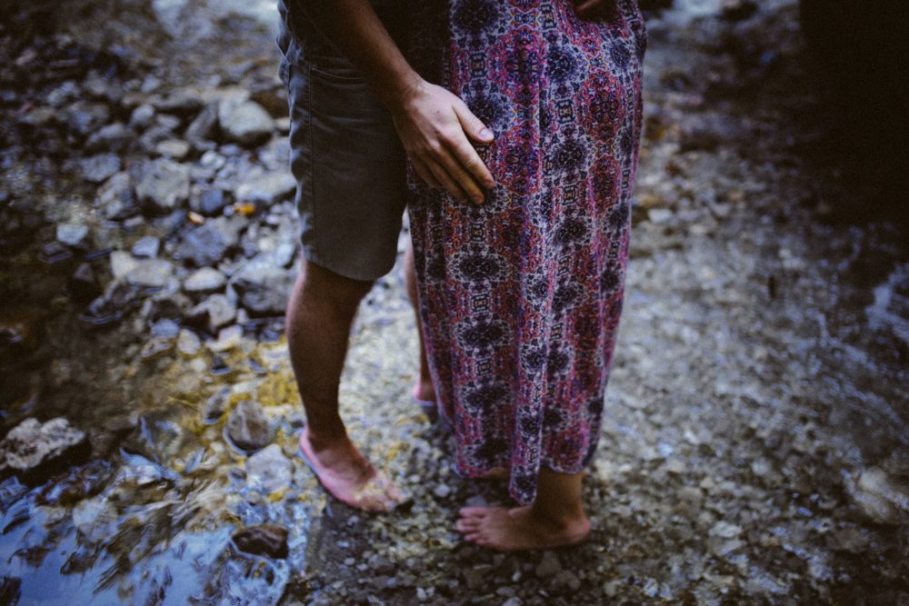 Engagement Shooting zwischen Wasserfällen