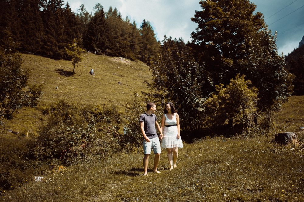 Engagement Shooting zwischen Wasserfällen