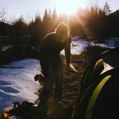 Fargo in Bayern - Zelten im Schnee